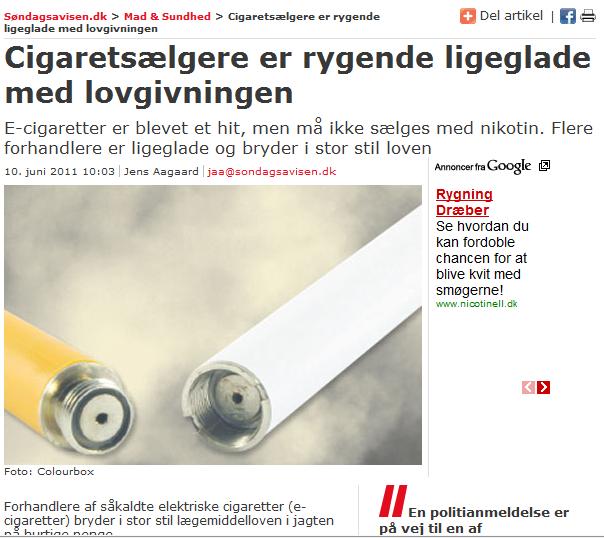 e-cigaret med nikotin lovlig usa